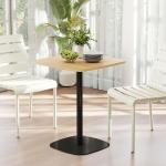 Matbord Kvadratiskt Stabilt Natur och Svart Stål för Kök och Vardagsrum MDF-skiva Modern Design 60 cm