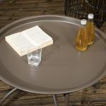 Hopfällbara Trädgårdsstolar 2-Pack, Bekväma Solstolar med Sidobord, Justerbar Ryggstöd för Avkoppling, Sand, 118 x 75 x 142 cm
