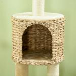 Kattträd med Kattgrotta, Solstol och Lekboll, Brun/Beige, 45 x 40 x 116 cm