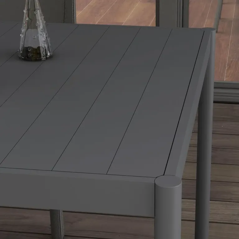 Trädgårdsbord Uteplatsbord Mörkgrå 145 x 90 x 74 cm