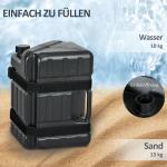 Paviljongvikter Fotplattor Svart av HDPE för Stabila Paviljonger Set på 4 Fot Vatten- och Sandfyllbar Väderbeständig Vikt