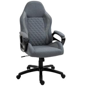 Kontorsstol med Massagefunktion Ergonomisk Gamingstol Höj- och Sänkbar Grå