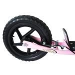 Barnsparkcykel med Handbroms och Stöd, 12-tums Hjul, Stål, Rosa, 5+, 120 x 52 x 88 cm