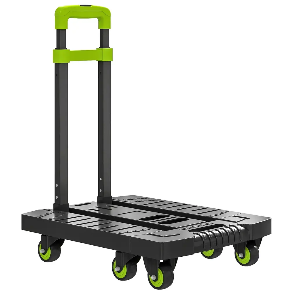 Pirra Hopfällbar Grön Metall och Plast för Flytt 102 Cm