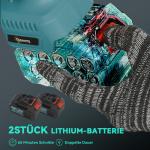 2-i-1 Minimotorsåg 580 W med 8000 mAh Batteri och Säkerhetslås, 8 tum, Blå, 42x29x10,5 cm