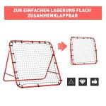 Fotbollsrebounder Rebounder Målnät Justerbar Vinkel för Träning och Spel Röd Svart 96 X 80 X 96 Cm