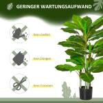 Konstväxt Prisvärd Grön Plast för Vardagsrum och Kontor Naturtroget Konstträd med 33 Blad i Kruka för Inredning Stilren Design 95 cm