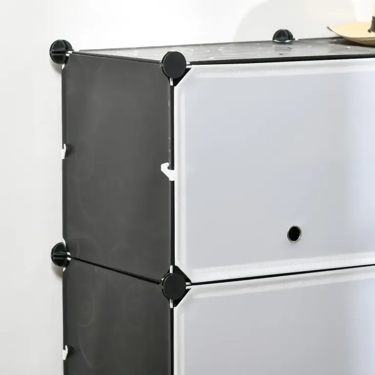 Modulärt Skoskåp 12 Fack Rymlig 125 x 32 x 125 cm, Vit