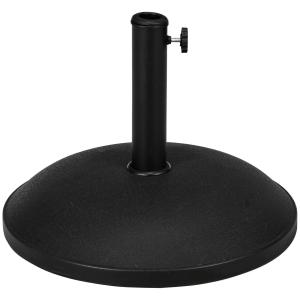 Parasollfot Cement och Stål Stabilt Paraplystativ Väderbeständig Svart 49 X 37 Cm 25 Kg