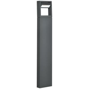 Trädgårdslampa Stigljus Pollare Mörkgrå av Aluminium för Utomhusbruk med Varmvitt LED Ljus Justerbar Vinkel IP65 Vattentät Modern Belysning