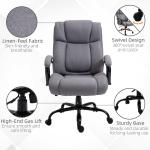 Ergonomisk Kontorsstol XXL, Robust Skrivbordsstol med Extra Tjock Vaddering, Förstärkt Konstruktion för Tung Belastning, Svart, 220 kg