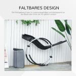 Ergonomisk Gungstol för Trädgård, Bekväm Relaxstol med Textilene-Sits, Väderbeständig Design för Uteplatsen, Mörkgrå, 145 x 74 x 88 cm