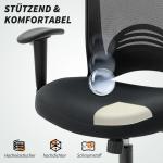 Mesh Kontorsstol med Justerbart Mesh-ryggstöd, Rullande och Lutningsfunktion, Svart