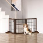 Hundgrindspärr Furu Fristående Brun 185 X 36 X 71 Cm