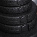 Hantelset 40 kg, 2 Metallhandtag, 12 Viktskivor, Golvvänlig, Svart