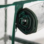 Växthus Stabil Transparent Plast för Balkong och Trädgård med Hyllor och Vinterfest Gitterfolie för Odling och Förvaring 69 x 49 x 125 cm
