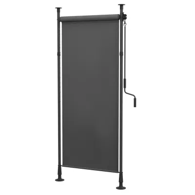 Vertikal Markis Mörkgrå av Polyester 120 x 220-310 cm