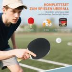 Bordtennisset med 4 Slagträn, 8 Bollar och Bärväska för Inomhus och Utomhus