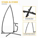 Stativ för Hängstol Stabil Svart Metall för Avkoppling med X-Form Bricka och Fjäderkrok Upp till 120 kg för Hemmet