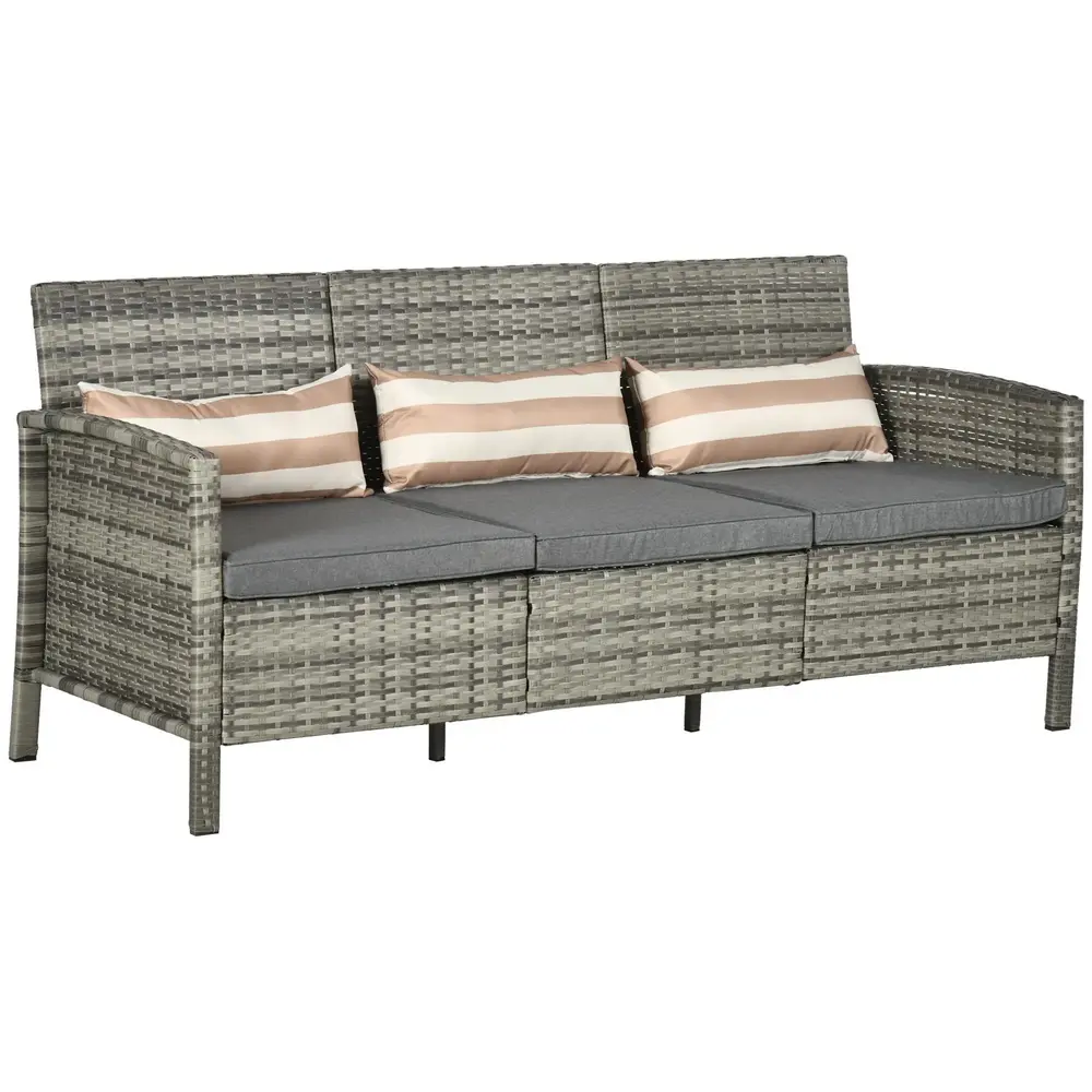 Konstsoffa Grå Konstrotting med Kuddar 173 x 68 x 78 Cm