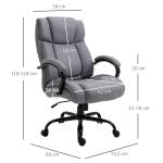 Ergonomisk Kontorsstol XXL, Robust Skrivbordsstol med Extra Tjock Vaddering, Förstärkt Konstruktion för Tung Belastning, Svart, 220 kg