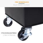 Verktygsvagn 5 Lådor på Hjul Mobil Förvaringsvagn Metall för Verkstad Organiserar Verktyg Effektivt Röd 52,5 X 28 X 104,5 Cm