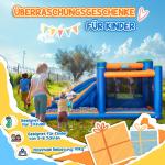 Uppblåsbar Vattenpark med Hoppborg, Stort Lekland med Rutschkana och Pool, Rolig Sommarlek för Barn, Flerfärgad, 3 år+