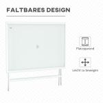 Hopfällbart Trädgårdsbord i Trä, Praktiskt Matbord med Parasollhål, Smidigt Extrabord för Balkong och Picknick, Natur, 110 x 70 x 70 cm