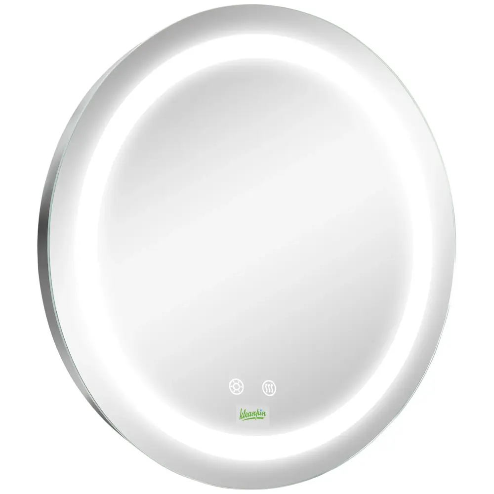 Kleankin Badrumsspegel LED Spegel Silver av Glas 50 Cm