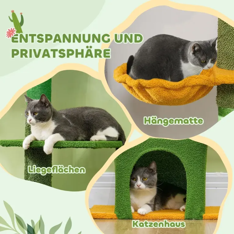Klösträd Takhög Grön av Sisal och Plysch för 230-275 cm
