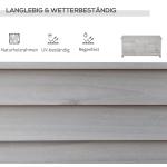 Redskapsbod i Granträ, Rymligt Trädgårdsskåp med Hyllor, Väderbeständig Förvaring för Verktyg, Grå, 127 x 56 x 60 cm