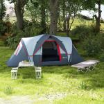 Campingbord Fällbord med 4 Stolar Grå av Aluminium för Camping och Trädgård Lätt Multifunktionellt Bord för 4 Personer 85,5 x 135 cm