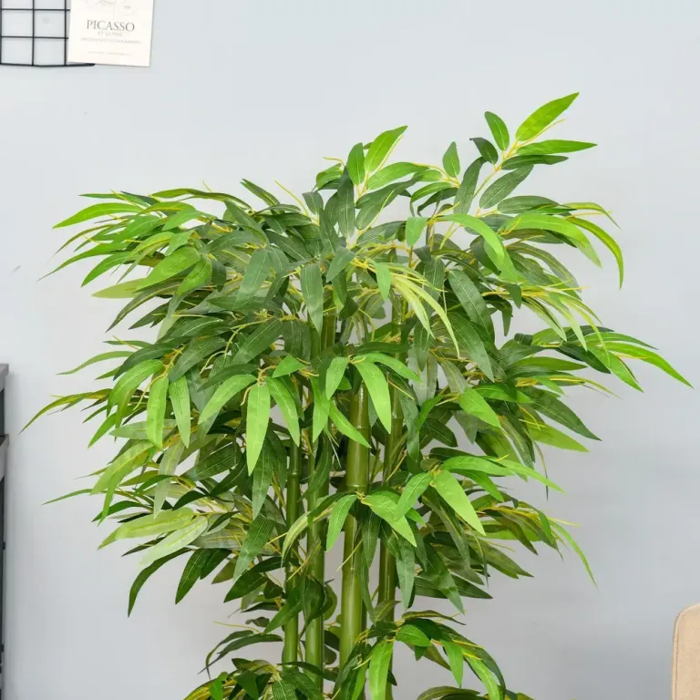 Konstgjord Växt Bambu Konstträd i Kruka Grön 140 cm
