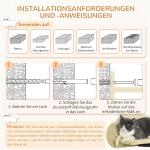 Kattklättervägg Klösträd Beige av Plysch och Sisal för Katter 5 Delar med Trappor i Molnform och Skrapstolpar Hängmatta