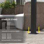 Gazebo Pergola Mörkgrå av Stål och Polyester för Trädgård och Terrass Paviljong med Sidovägg och Altantak Väderbeständig 3,5 x 3 m