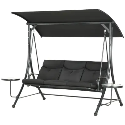 Hammock 3-Sits Svart 271 x 125 x 177 cm