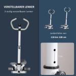 Stepper Ergonomisk Vit Metall för Hemmaträning och Motion med LCD-Skärm och Justerbar Hastighet Stabil Konstruktion i Stål 55 x 53 x 118–128 cm