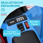 Elektrisk Fyrhjuling Barnfordon Blå av Plast för Barn 1,5-3 År Mini Elbil med Framåt och Backfunktion 6 V 2,5 km/h