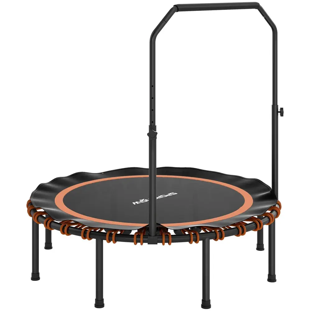 Fitnesstrampolin med Handtag Hållbar och Orange Stål