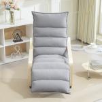 Birchwood Lounge Chair, Stoppad Fåtölj med Justerbart Fotstöd, Modern Design, Ljusgrå