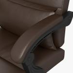 Kontorsstol med Massagefunktion, Ergonomisk Skrivbordsstol med Liggfunktion och Nackstöd, Höj- och Sänkbar, Brun