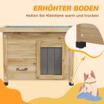 Katthus för Utomhusbruk med Väderbeständig Yta för Katter i Trädgård och Altan Hållbar och Stabil Natur Massivt Trä för Djur upp till 6 kg