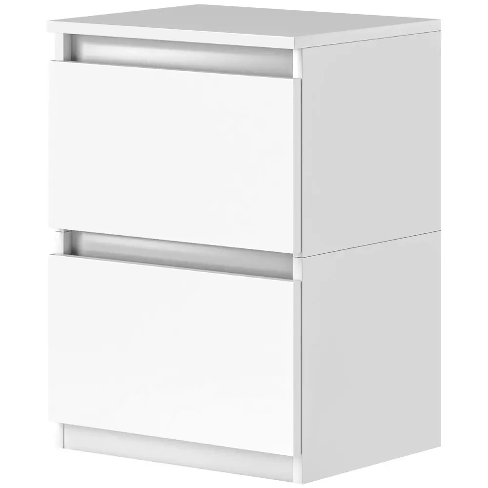 Sängbord Nattduksbord Vit av Trä Sidobord 40 x 32 x 56 Cm