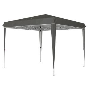Lusthus Paviljong Pop-Up Partytält Mörkgrå av Polyester och Metall för Trädgård och Camping Vattentåligt Gazebo med UV-Skydd 3 x 3 m