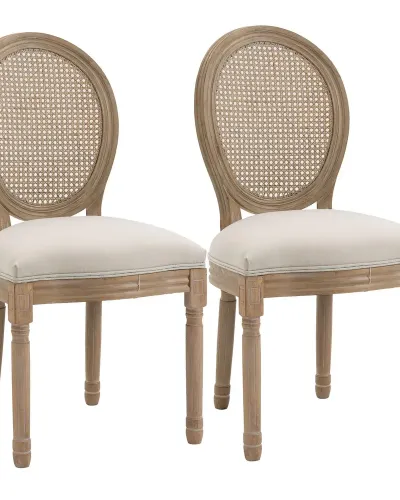 Set 2 Köksstolar Stoppade med Wiensk 49 x 56 x 96 cm