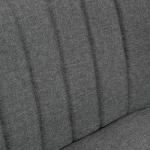 2-Sitsig Soffa i Tyg, Kompakt Tygsoffa med Träben, Bekväm Sittplats för Det Lilla Vardagsrummet, Mörkgrå, 117 x 56,5 x 77 cm
