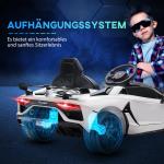 Licensierad Lamborghini Aventador Barnelbil, Gullwing-dörrar, Musik, Horn, för 3–5 År, Vit