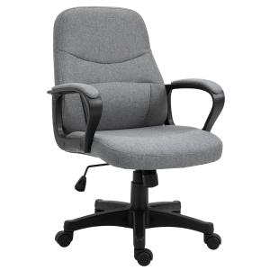 Ergonomisk Kontorsstol med Massage, Bekväm Skrivbordsstol med Hög Rygg och Värme, Justerbar Arbetsstol för Hemmakontor, Grå