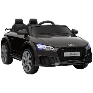 Barnelbil Audi med 2,4G Fjärrkontroll, Musik, Signalhorn, LED och USB, för Barn 3–5 År, Svart