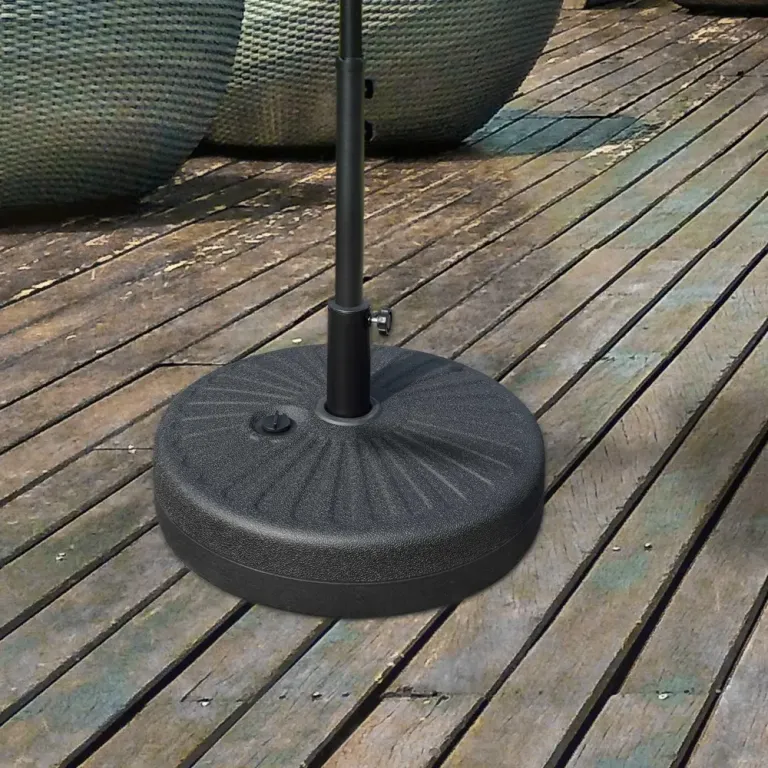 Rund Parasollfot i Cement Parasollstativ 51 cm